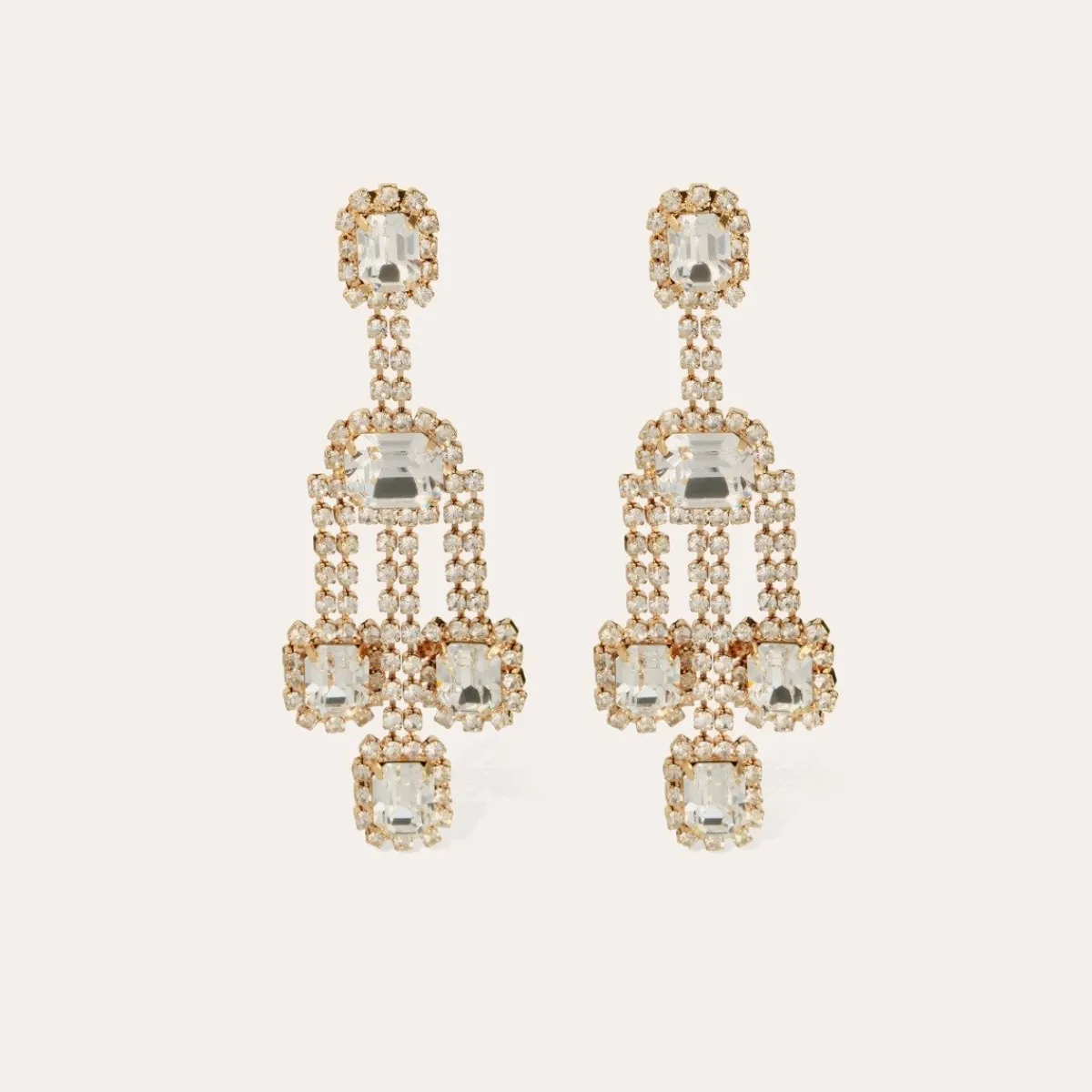 Best Sale Gas Bijoux Leonore strass earrings gold Crystal