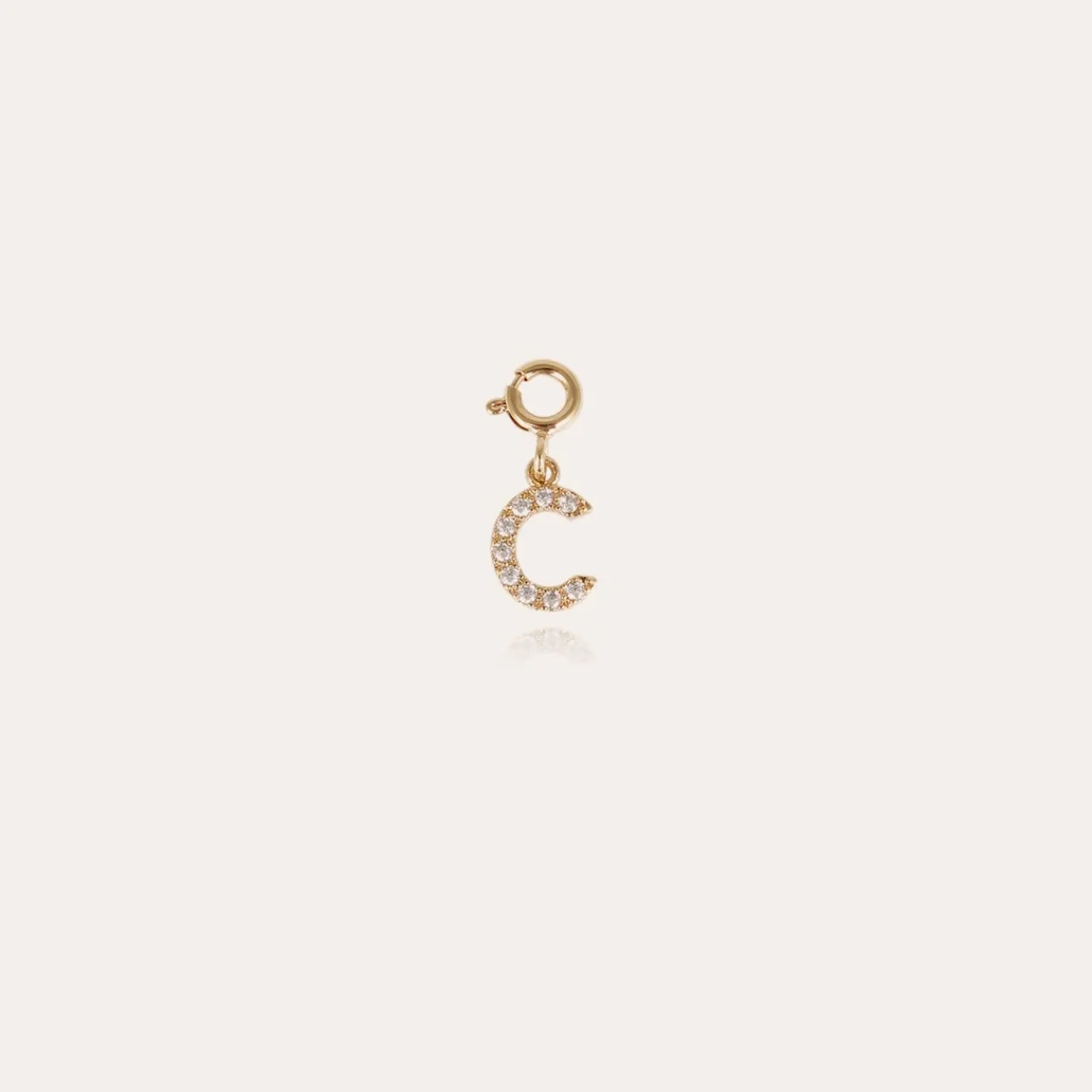 Outlet Gas Bijoux Letter C pendant charms strass gold Crystal