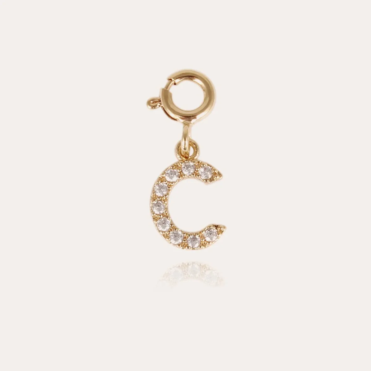 Outlet Gas Bijoux Letter C pendant charms strass gold Crystal