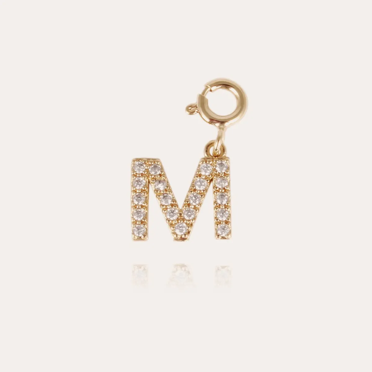 Sale Gas Bijoux Letter M pendant charms strass gold Crystal