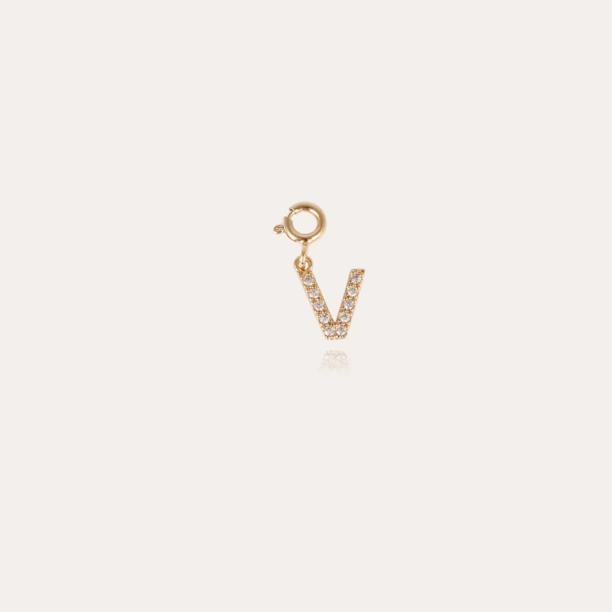 Outlet Gas Bijoux Letter V pendant charms strass gold Crystal