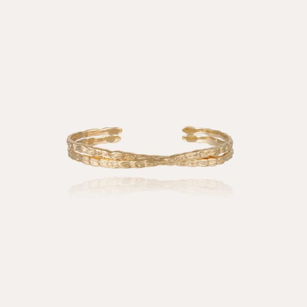 Hot Gas Bijoux Liane crossed bangle bracelet mini gold NOCOLOR