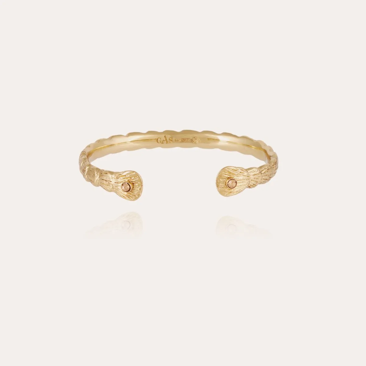 Online Gas Bijoux Liane Serti bangle bracelet gold GoldenBrown