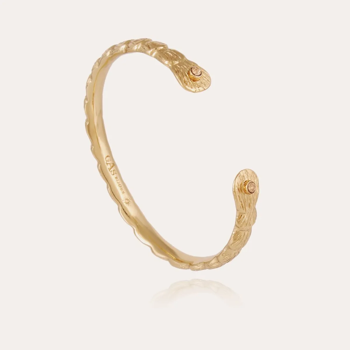 Online Gas Bijoux Liane Serti bangle bracelet gold GoldenBrown