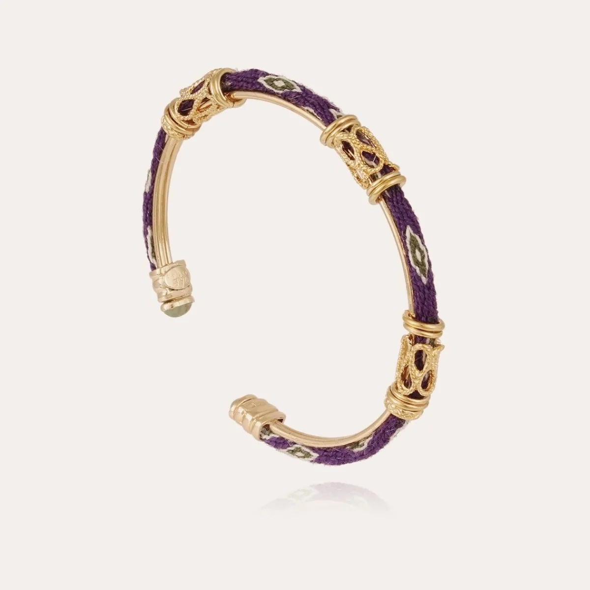 Store Gas Bijoux Lima cabochons bangle bracelet gold Purple