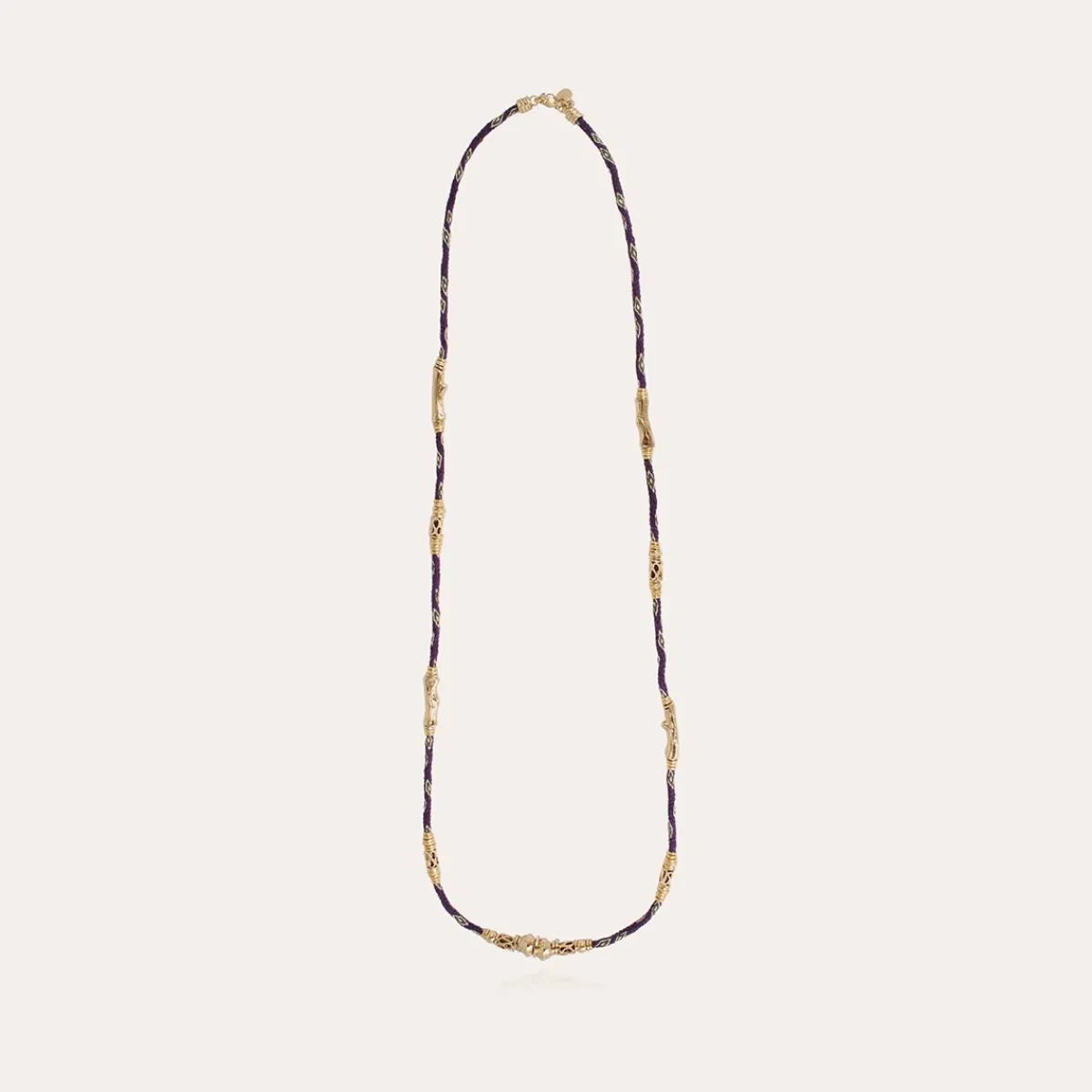 Online Gas Bijoux Lima long necklace gold Purple