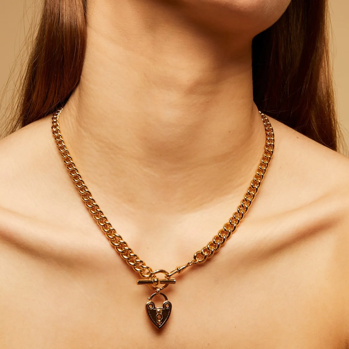 Online Gas Bijoux Locked necklace gold NOCOLOR