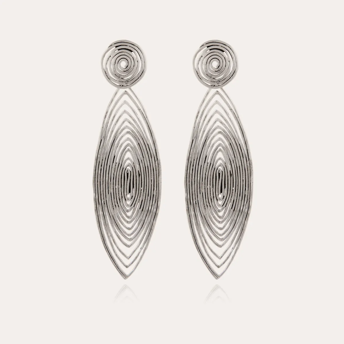 Cheap Gas Bijoux Longwave earrings large size silver NOCOLOR