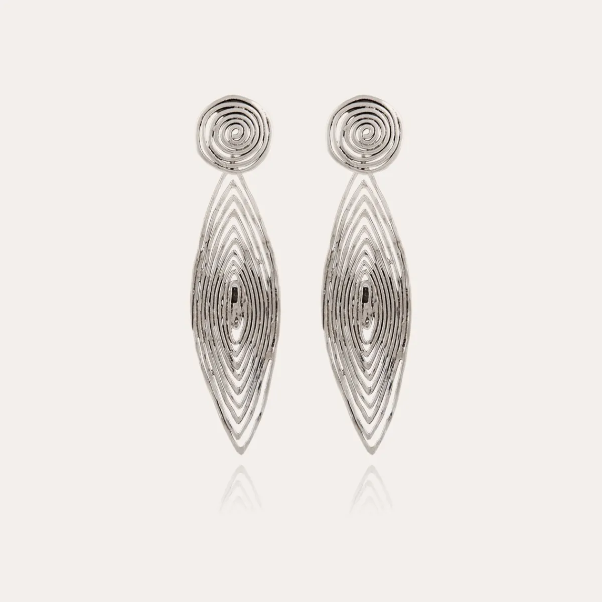 Sale Gas Bijoux Longwave earrings small size silver NOCOLOR