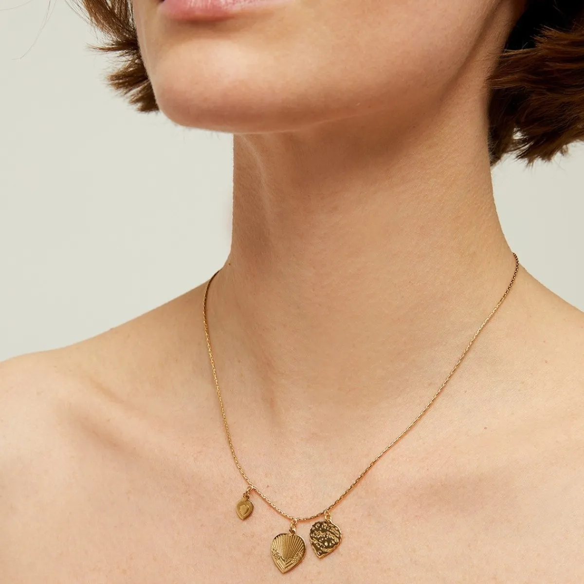 New Gas Bijoux Love necklace mini gold NOCOLOR