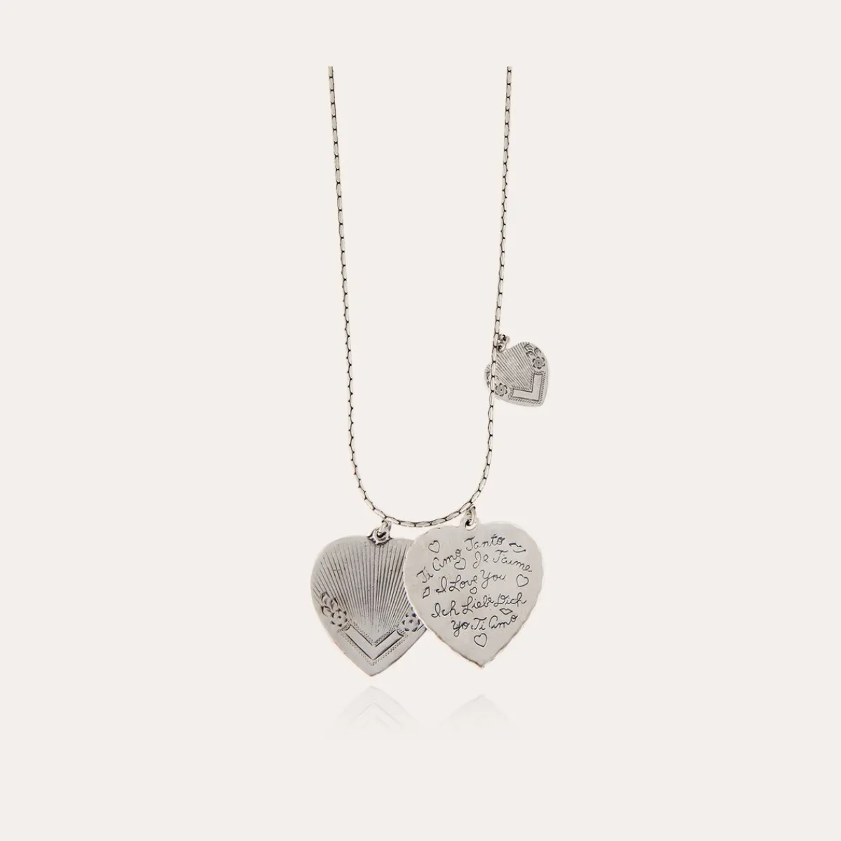 Hot Gas Bijoux Love necklace silver NOCOLOR