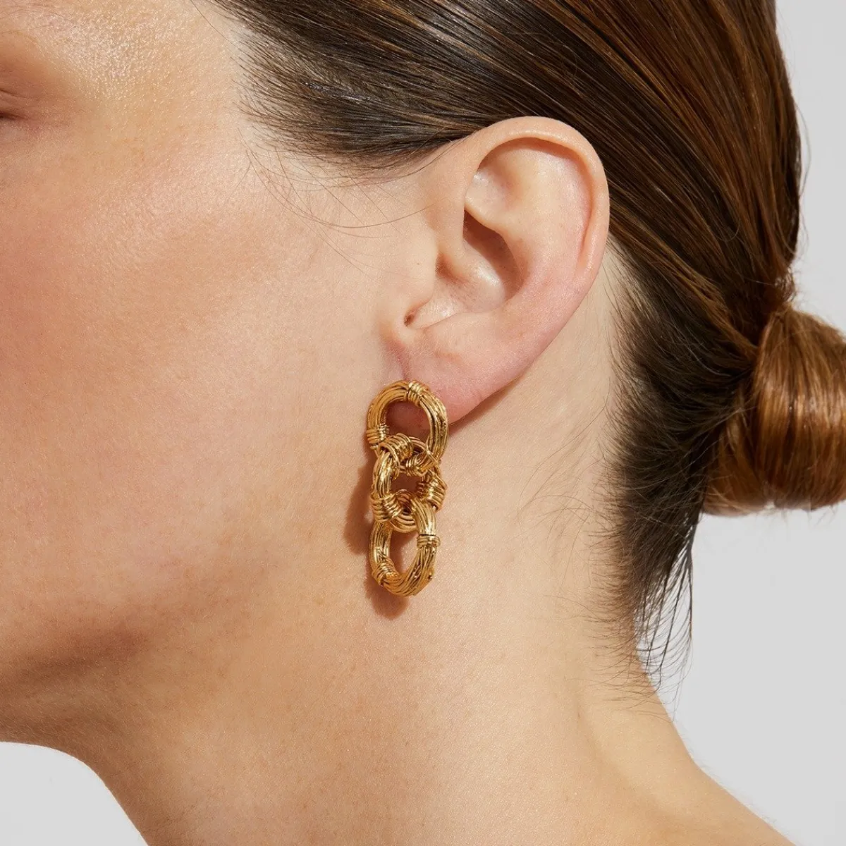 Clearance Gas Bijoux Maille Ariane earrings gold NOCOLOR