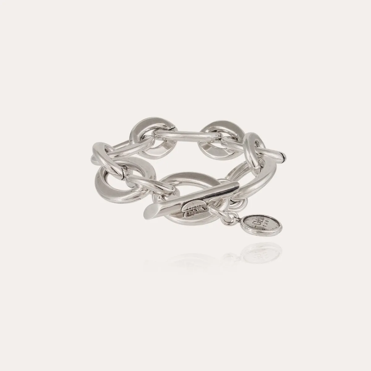 Discount Gas Bijoux Maille Ovale bracelet medium size silver NOCOLOR