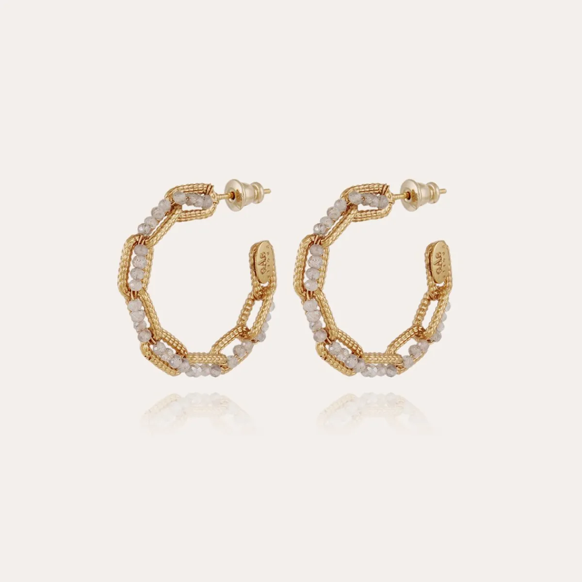 Discount Gas Bijoux Mako hoop earrings gold GoldenBrown