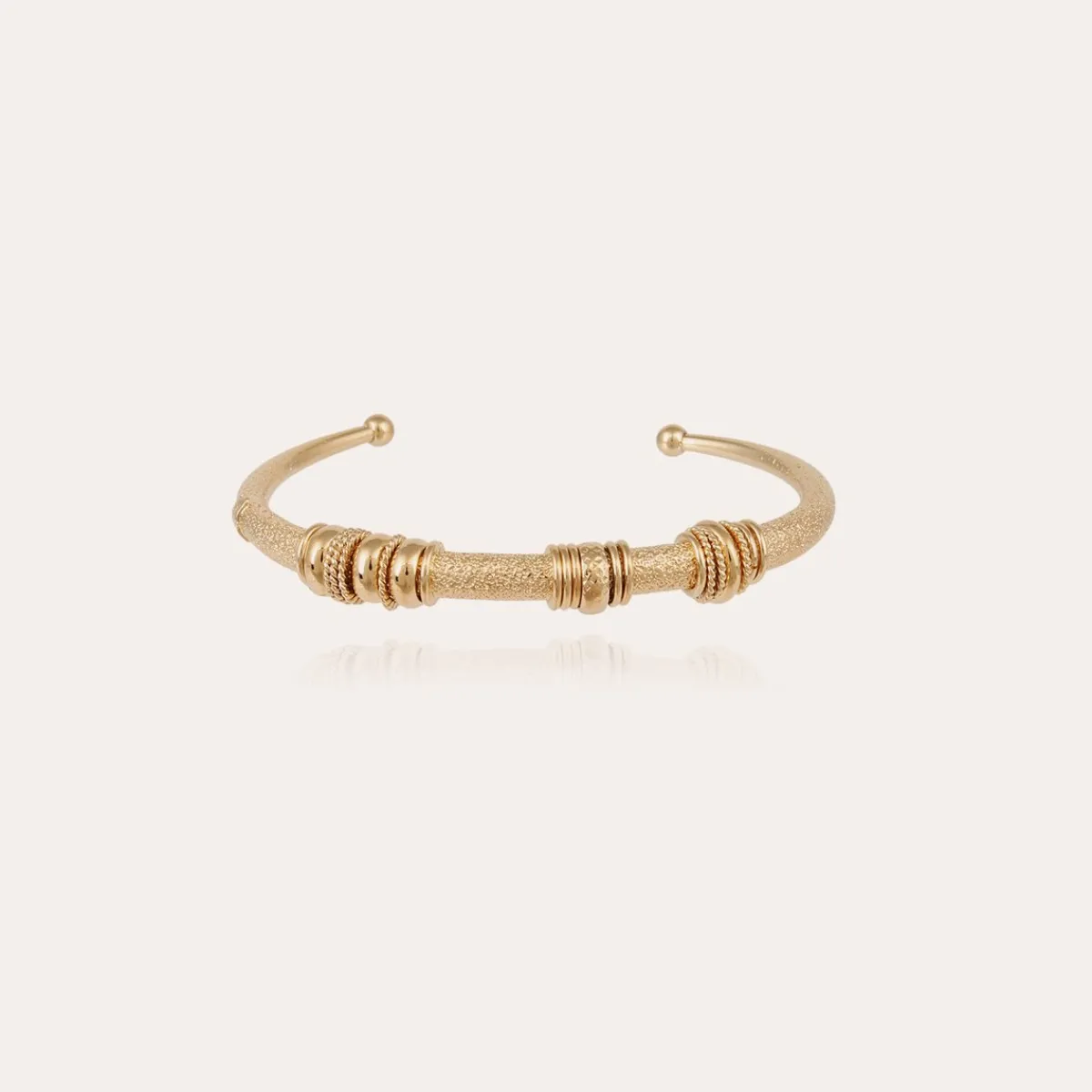 New Gas Bijoux Maranzana hammered bracelet gold Goldbis