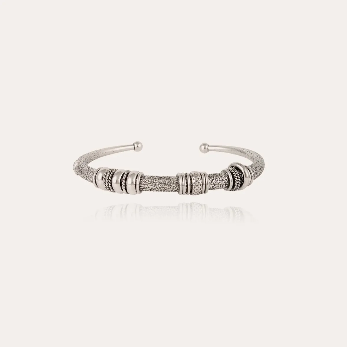 Store Gas Bijoux Maranzana hammered bracelet silver Grey