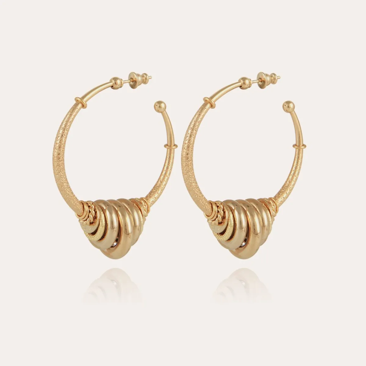 Discount Gas Bijoux Maranzana hoop earrings gold NOCOLOR