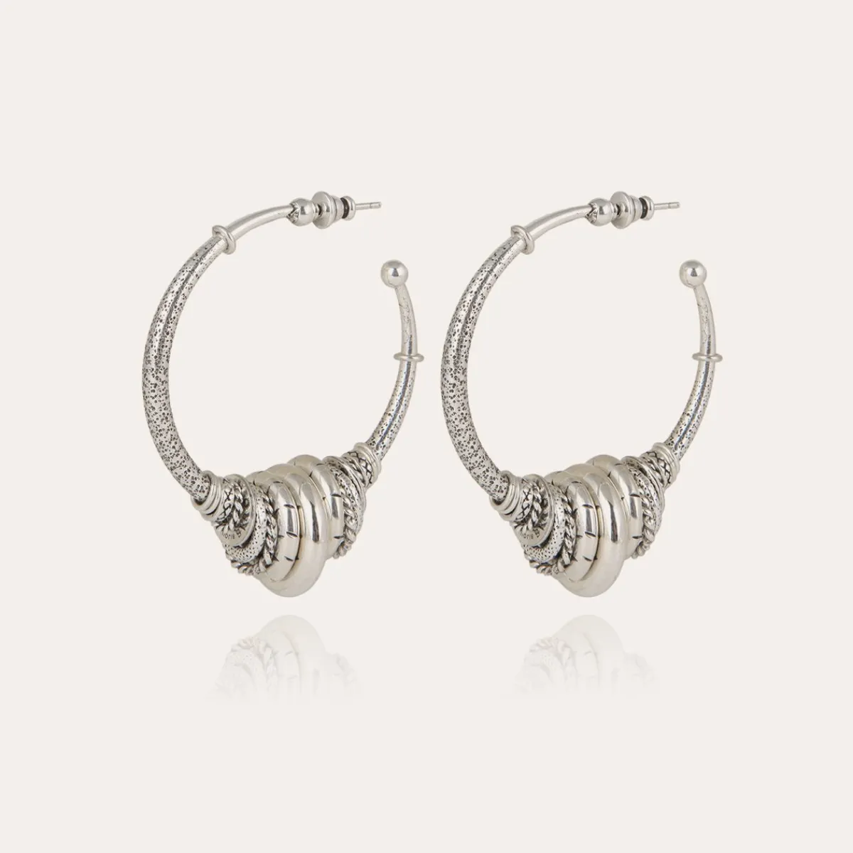 New Gas Bijoux Maranzana hoop earrings silver NOCOLOR