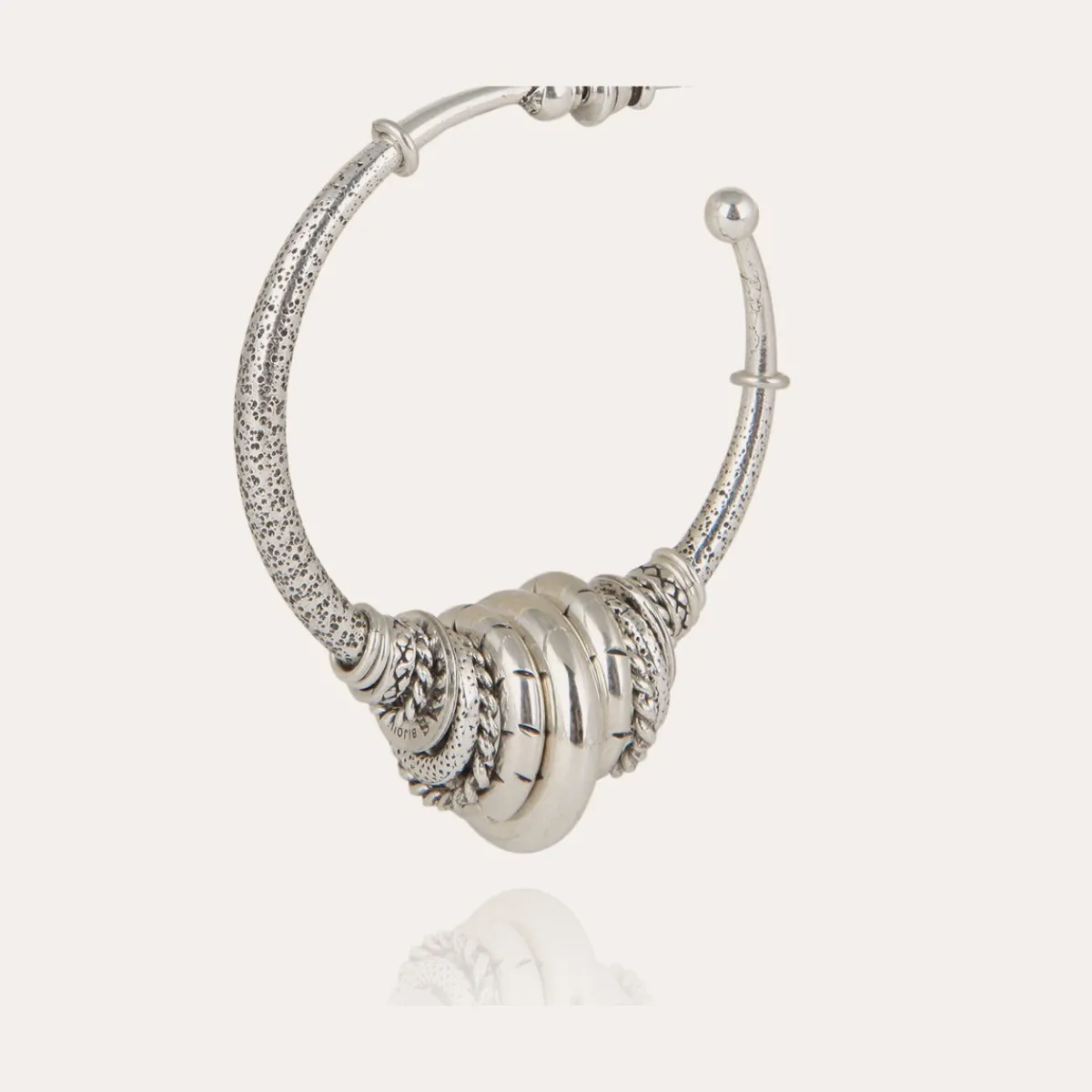 New Gas Bijoux Maranzana hoop earrings silver NOCOLOR