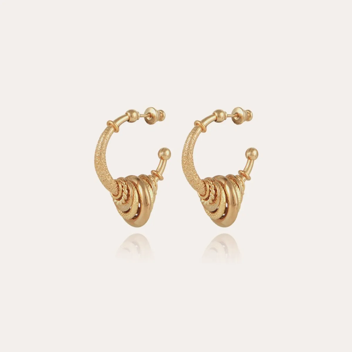 New Gas Bijoux Maranzana hoop earrings small size gold NOCOLOR