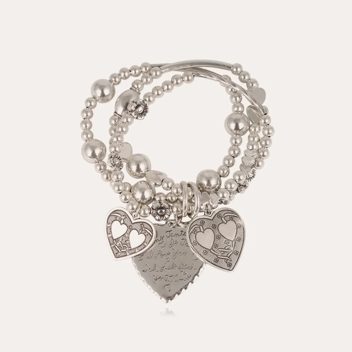 Discount Gas Bijoux Merlin Love bracelet silver NOCOLOR