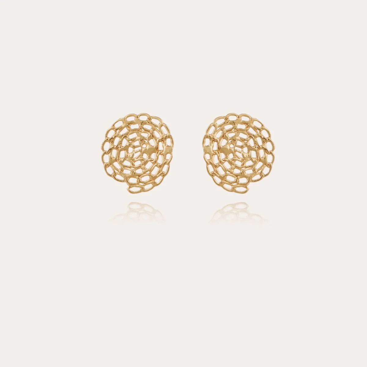 Discount Gas Bijoux Onde Gourmette studs earrings gold NOCOLOR