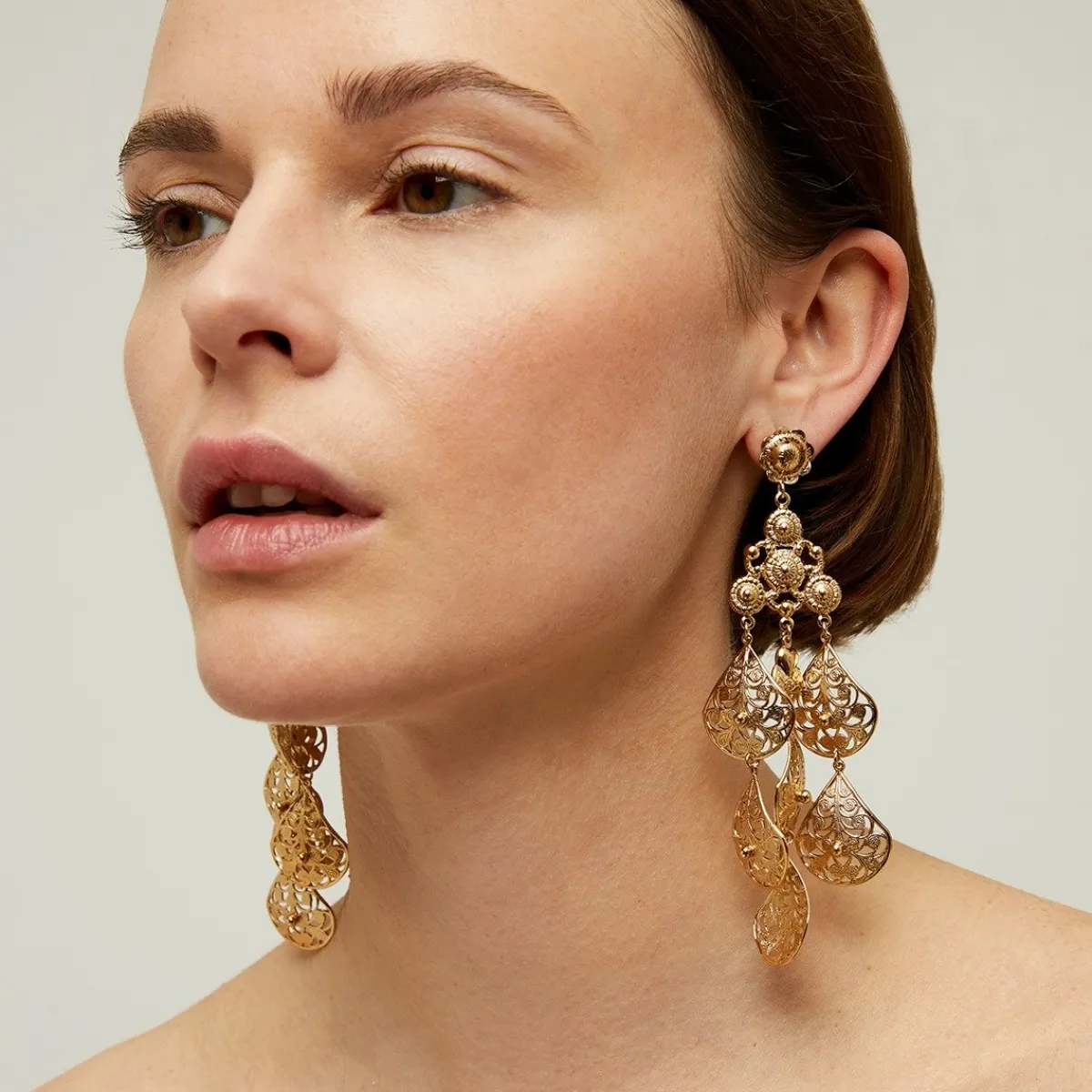 Best Gas Bijoux Orferia earrings large size gold NOCOLOR