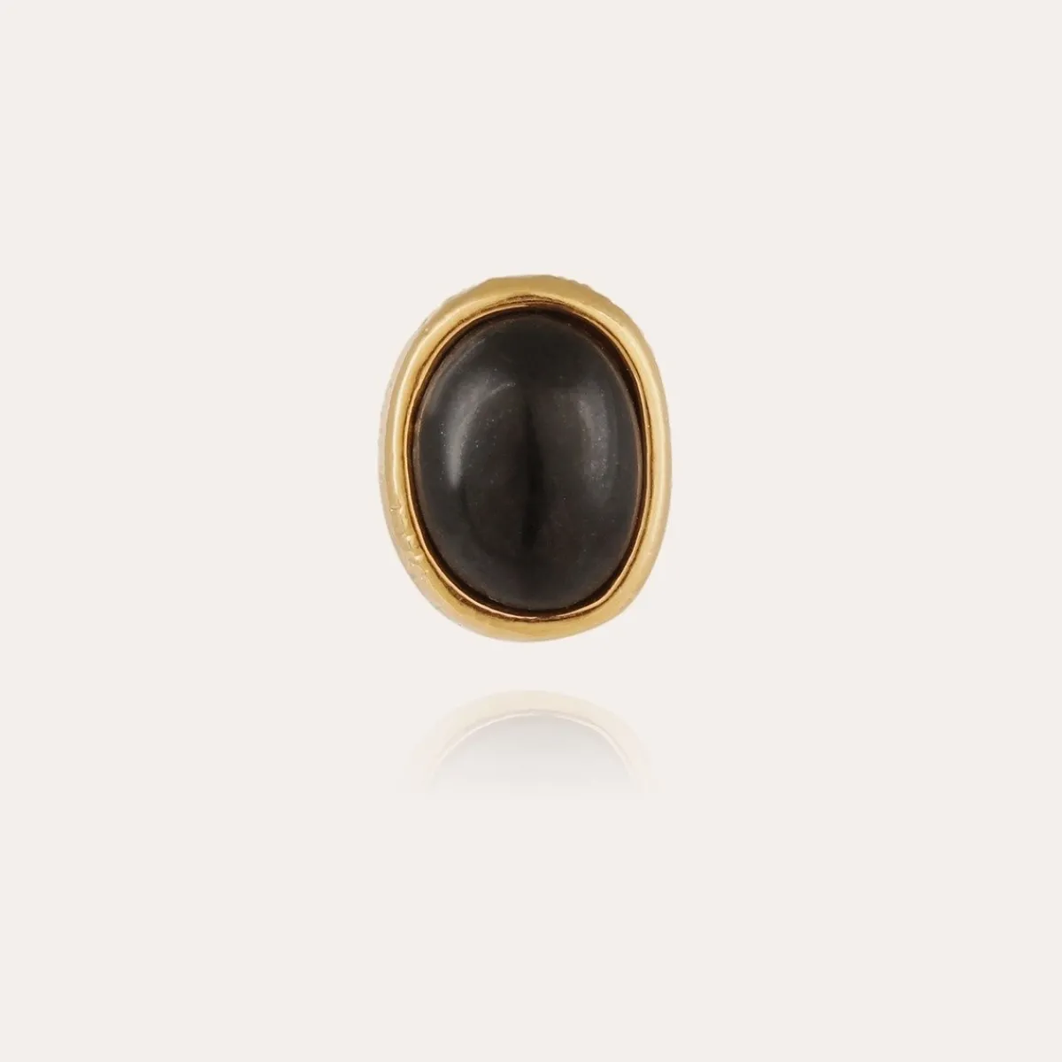 Cheap Gas Bijoux Ovo studs earrings gold - Black Basalt