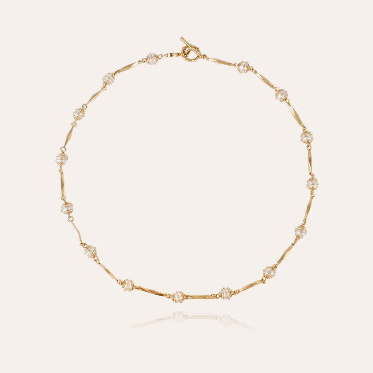 Online Gas Bijoux Perla necklace gold Whitemotherofpearl