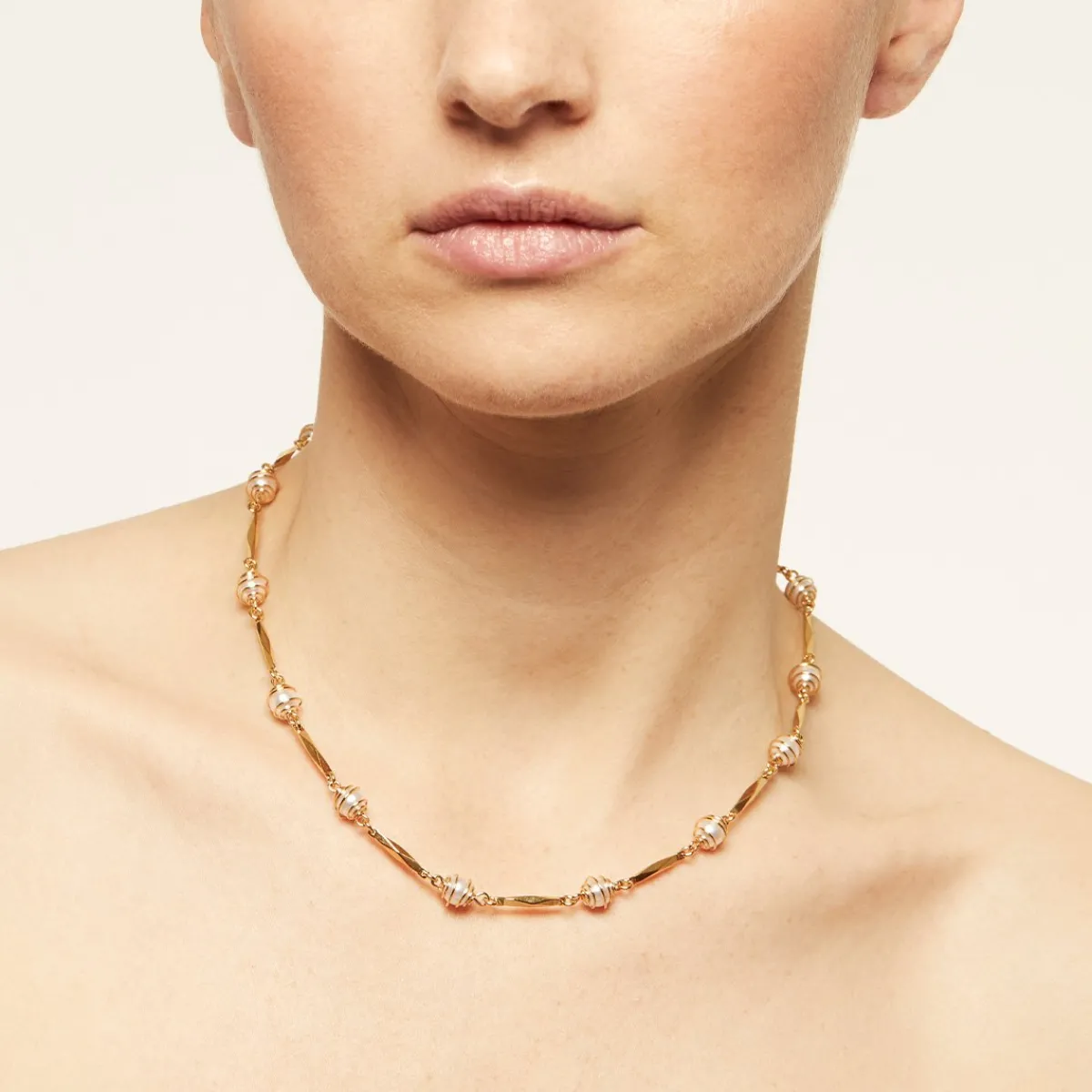 Online Gas Bijoux Perla necklace gold Whitemotherofpearl