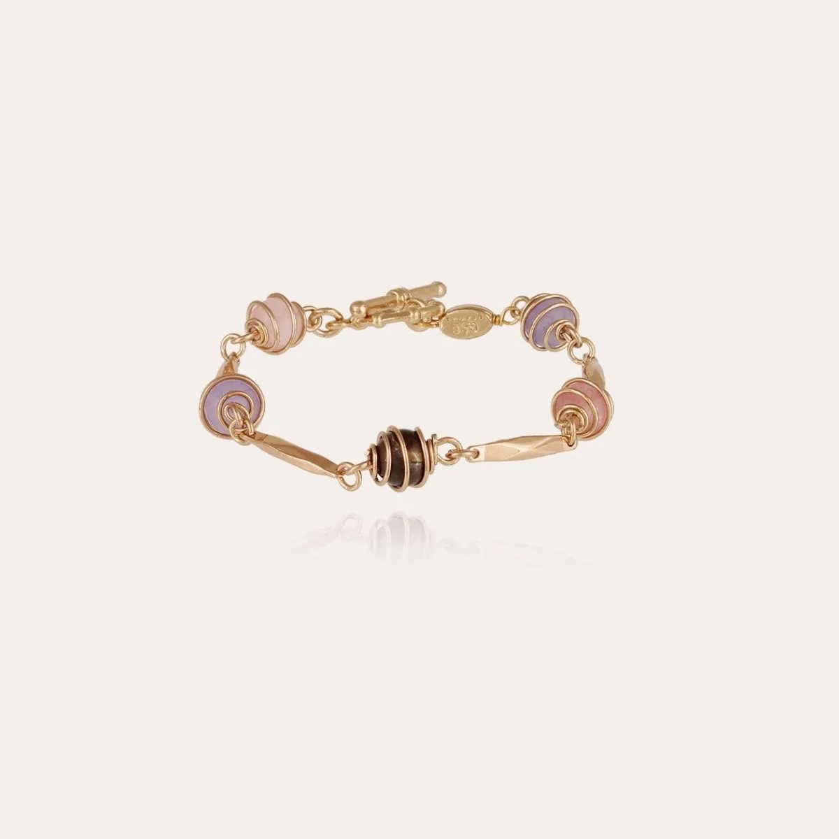 Fashion Gas Bijoux Perla Serti bracelet gold Amethyst