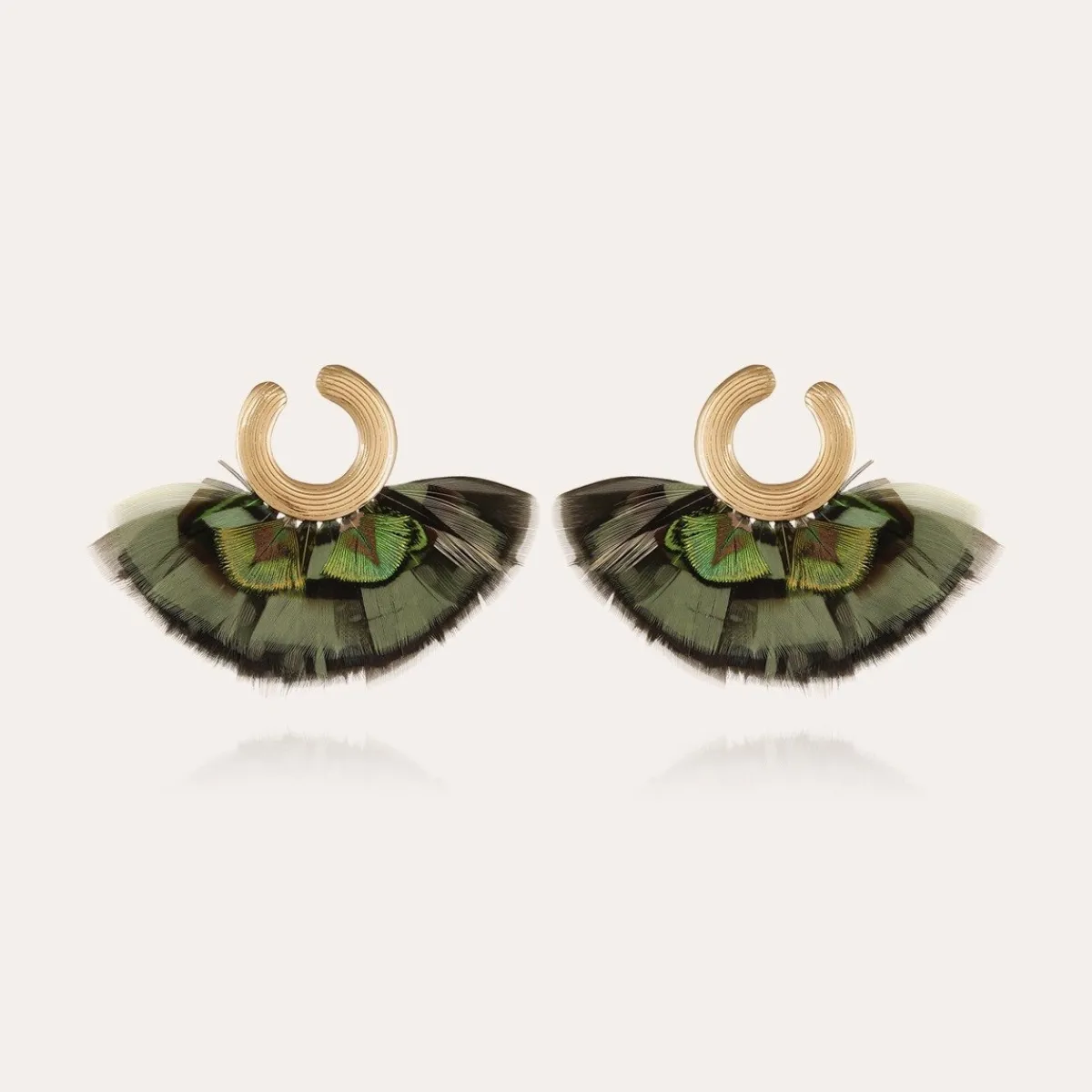 Online Gas Bijoux Positano earrings gold Greenmultico