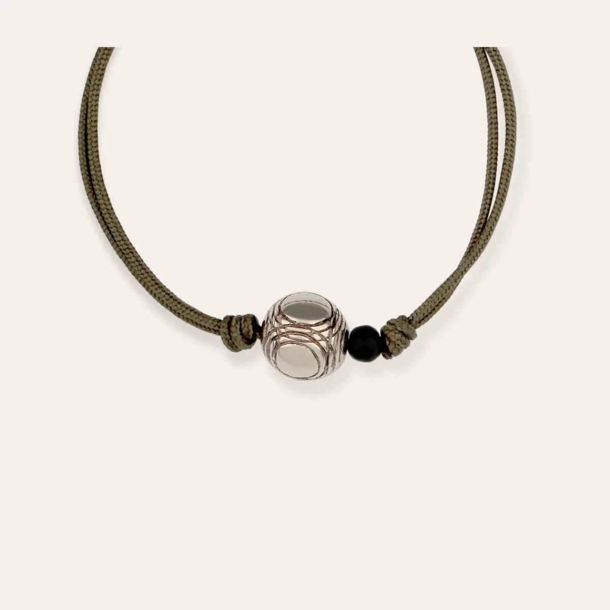 Flash Sale Gas Bijoux Pétanque bracelet silver Khaki