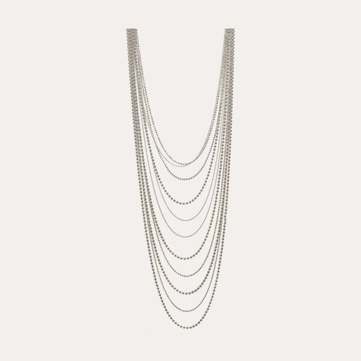 Fashion Gas Bijoux Romeo long necklace silver NOCOLOR