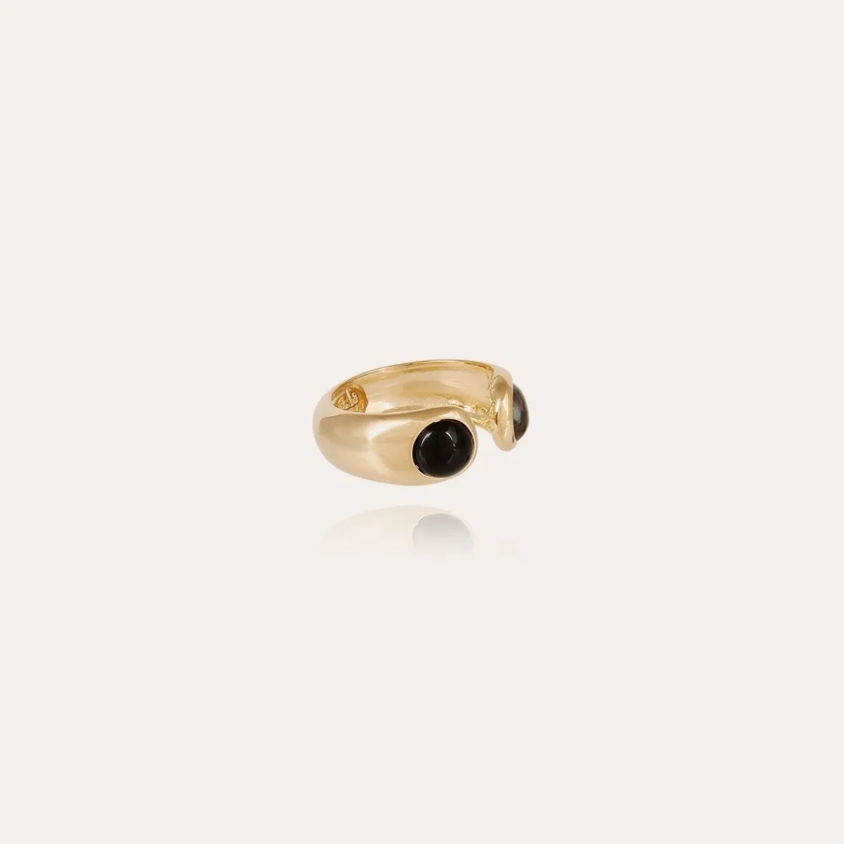 Best Sale Gas Bijoux Saint Germain ring gold - & black Onyx Labradorite