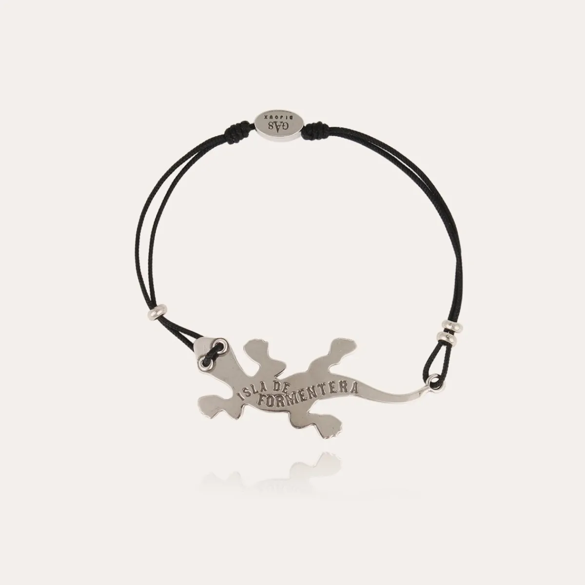 Store Gas Bijoux Salamandre bracelet large size silver Black