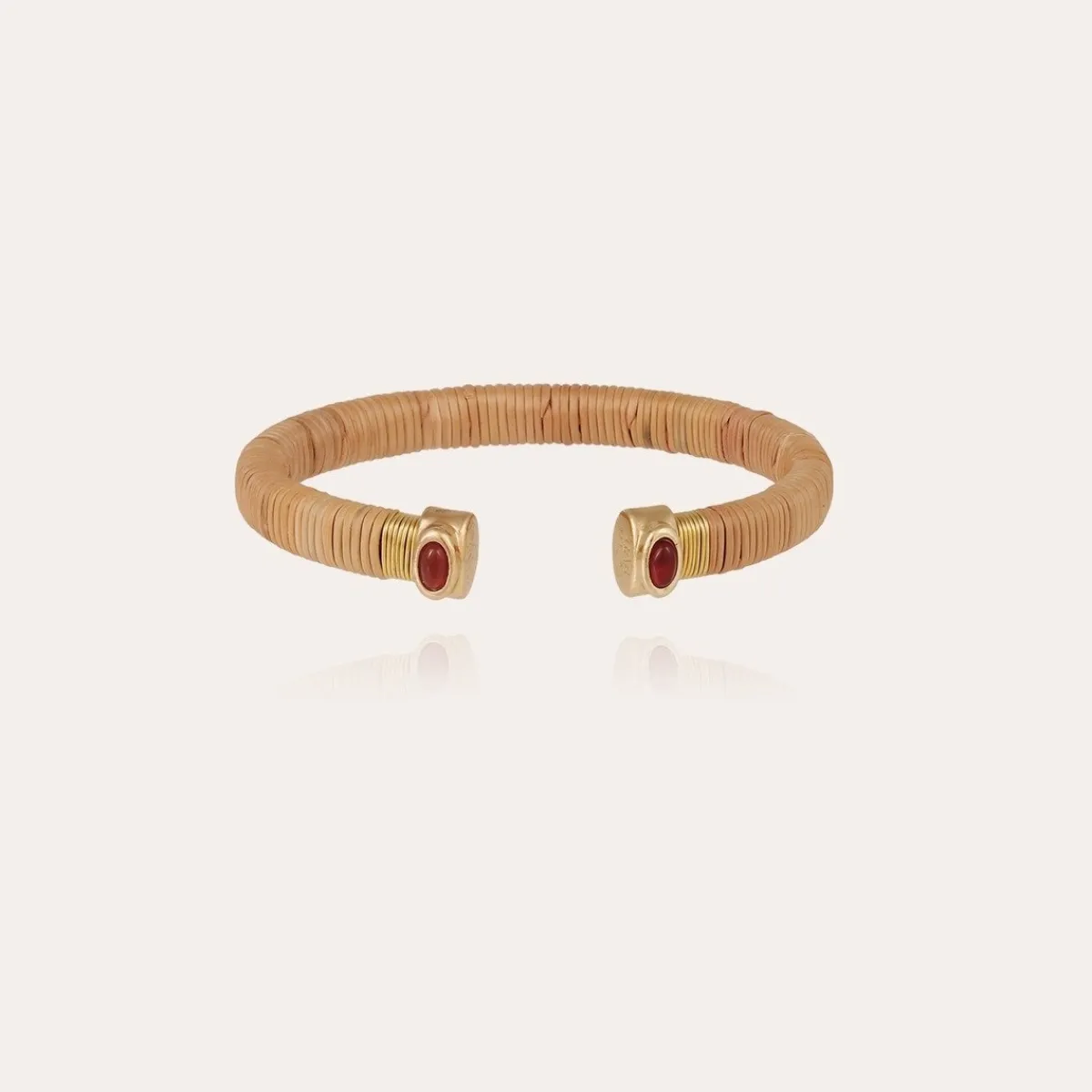 Clearance Gas Bijoux Sarina bracelet gold - Wicker - - 55 years collection Carnelian