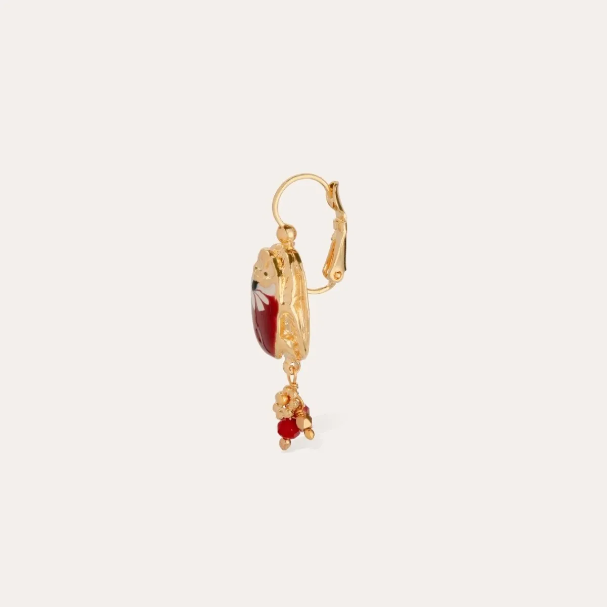 Store Gas Bijoux Scaramouche enamel earrings gold Redmultico