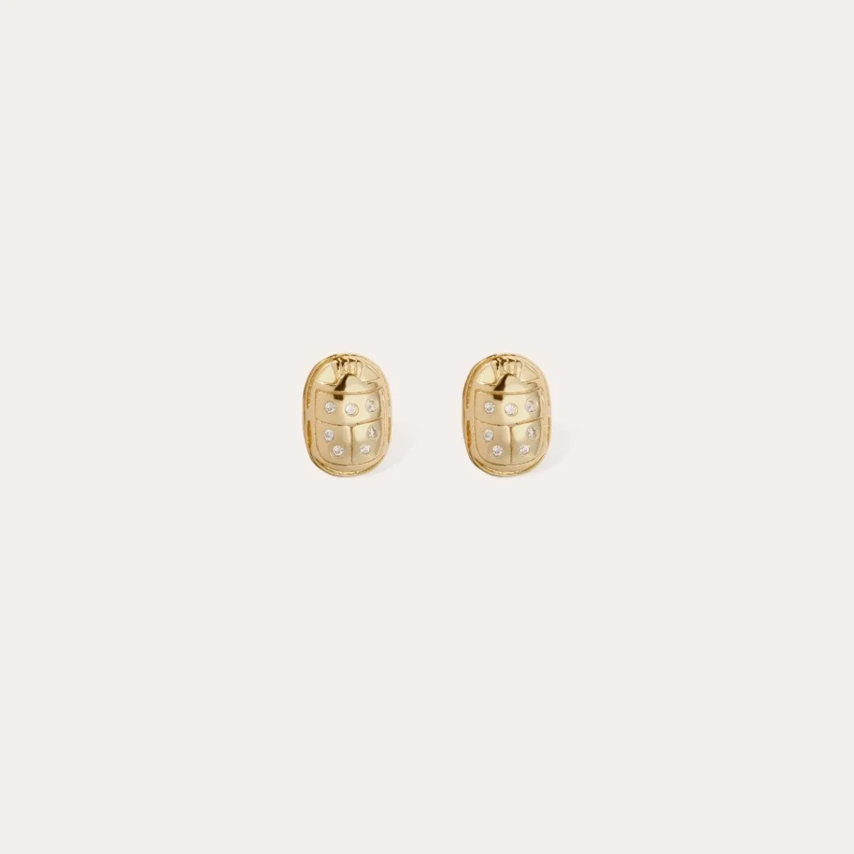 Best Gas Bijoux Scaramouche studs earrings gold - ia Zircon