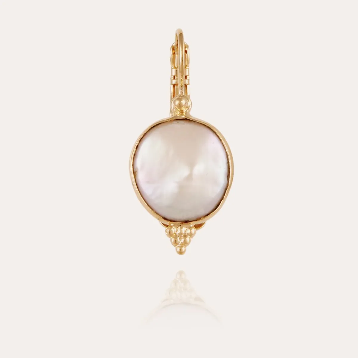 Cheap Gas Bijoux Serti mother-of-pearl earrings gold - White Mother-of-pearl Whitemotherofpearl