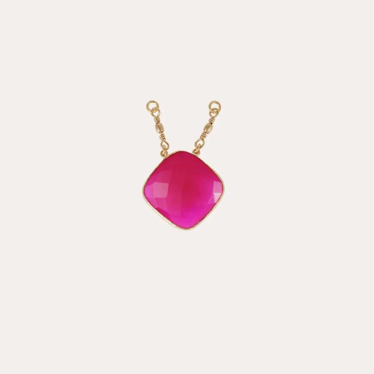 Sale Gas Bijoux Serti pendant gold - Fushia Fuchsia