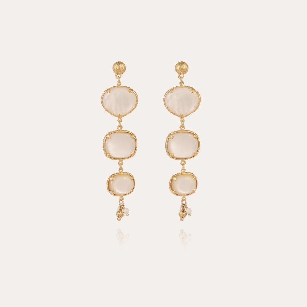 Cheap Gas Bijoux Silene mother-of-pearl earrings gold - White Mother-of-pearl Whitemotherofpearl