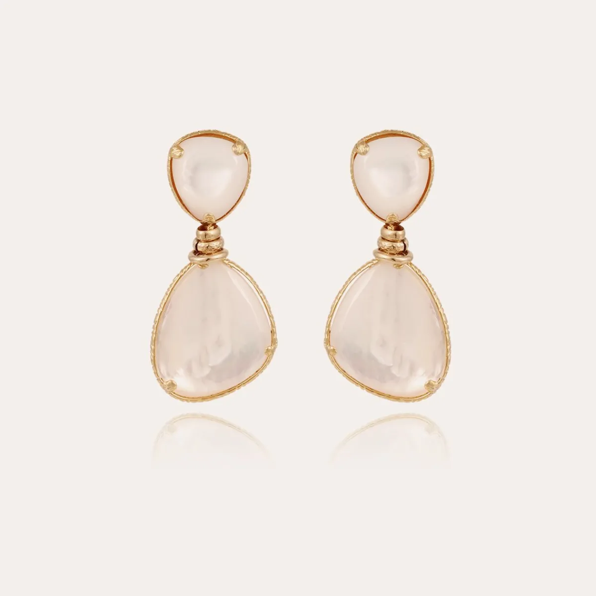 Cheap Gas Bijoux Silia earrings gold - White Mother-of-pearl Whitemotherofpearl