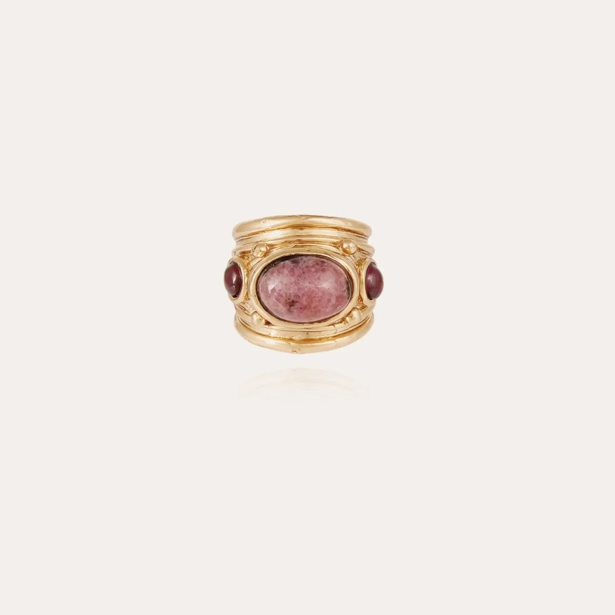 Hot Gas Bijoux Simone ring gold - Rhodonite