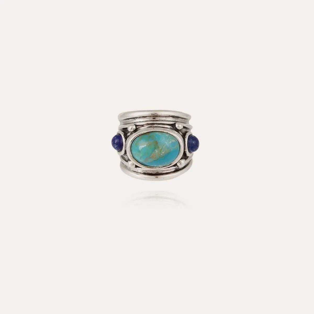 Hot Gas Bijoux Simone ring silver - & Lapis Turquoise