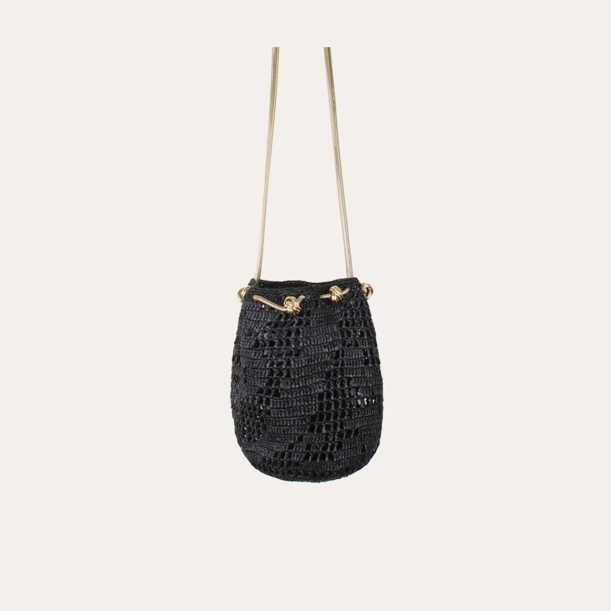 Store Gas Bijoux Soul purse bag raffia Blackraffia