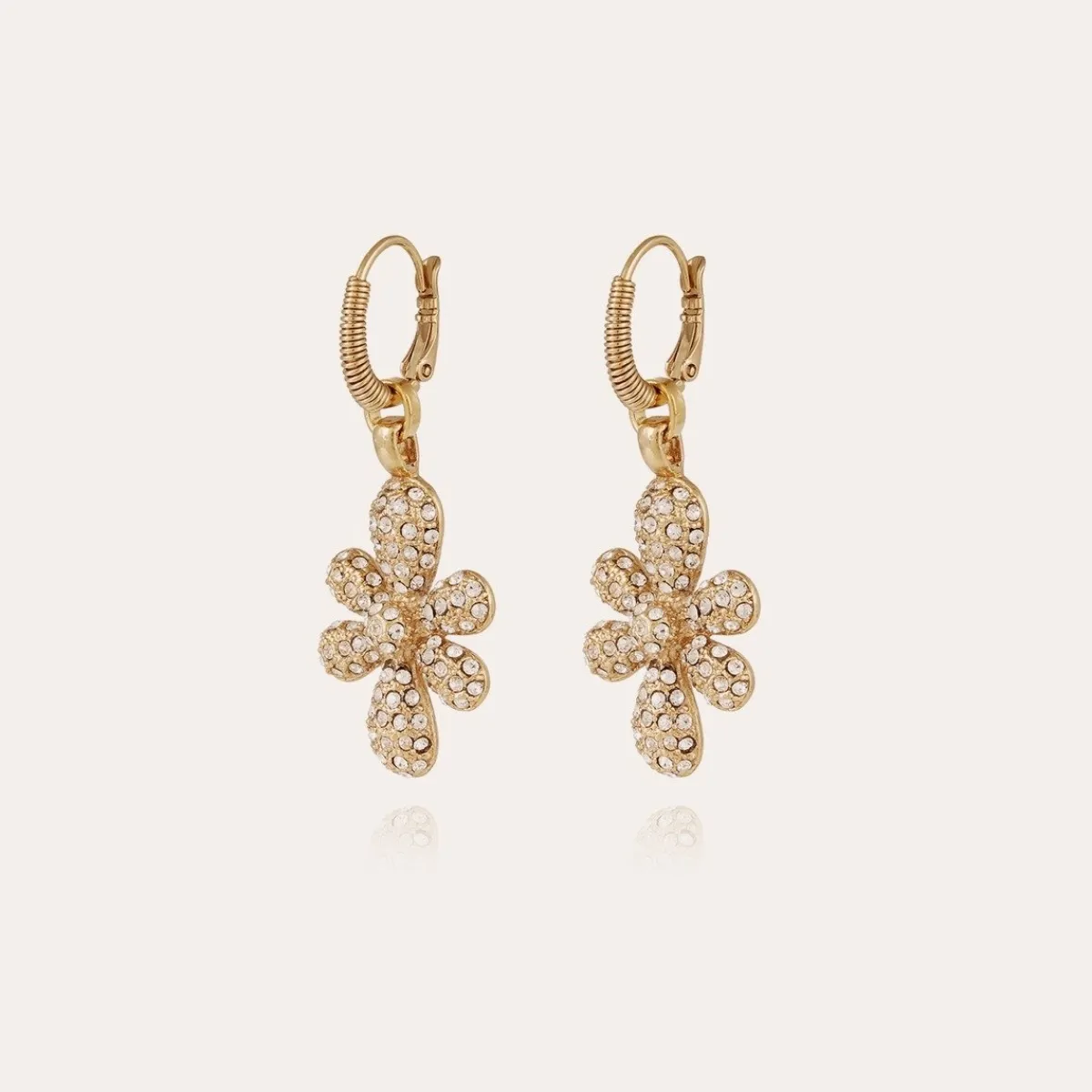 Shop Gas Bijoux Tao Agapa earrings gold Crystal