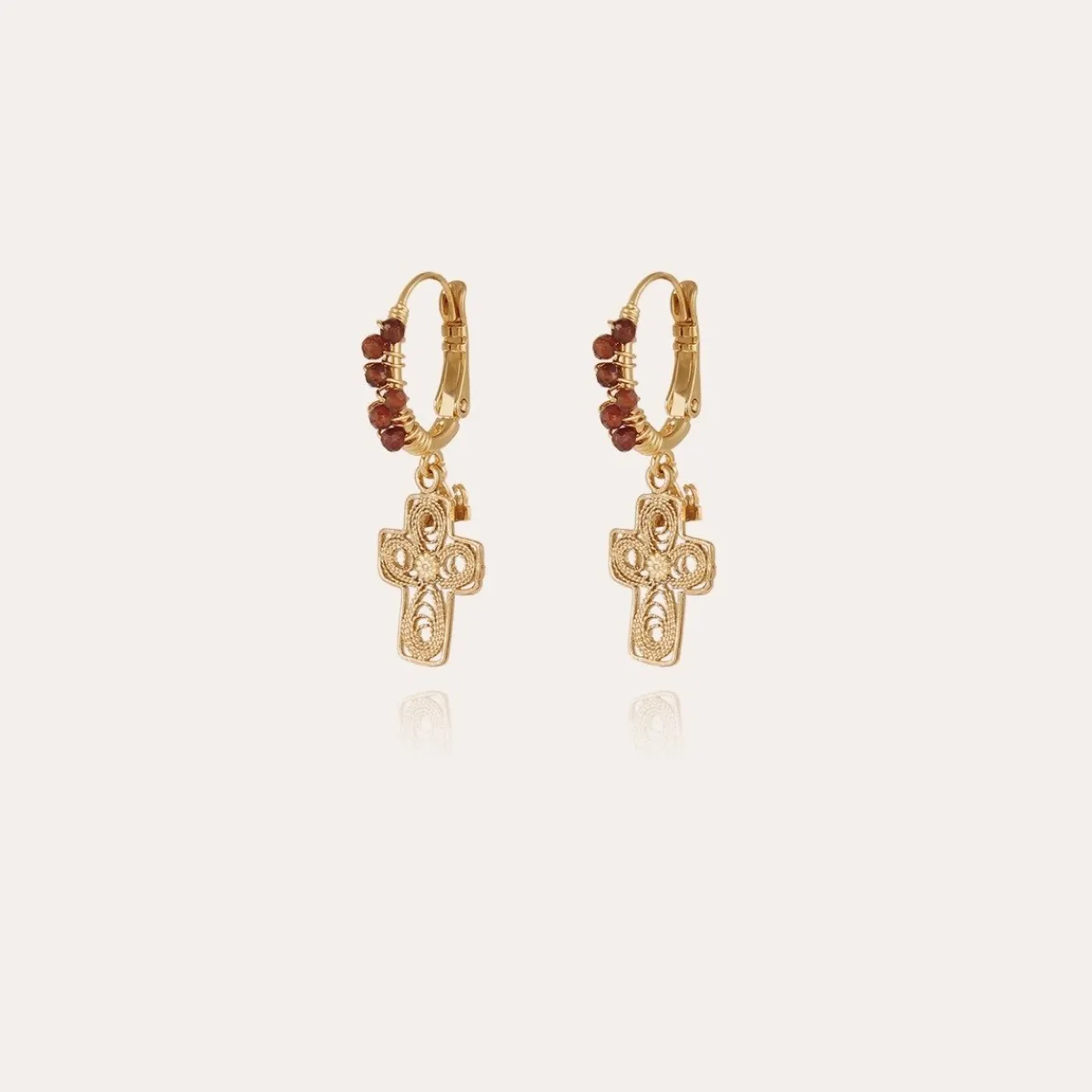 Best Gas Bijoux Tao Croix Yuca Bis earrings gold Brown