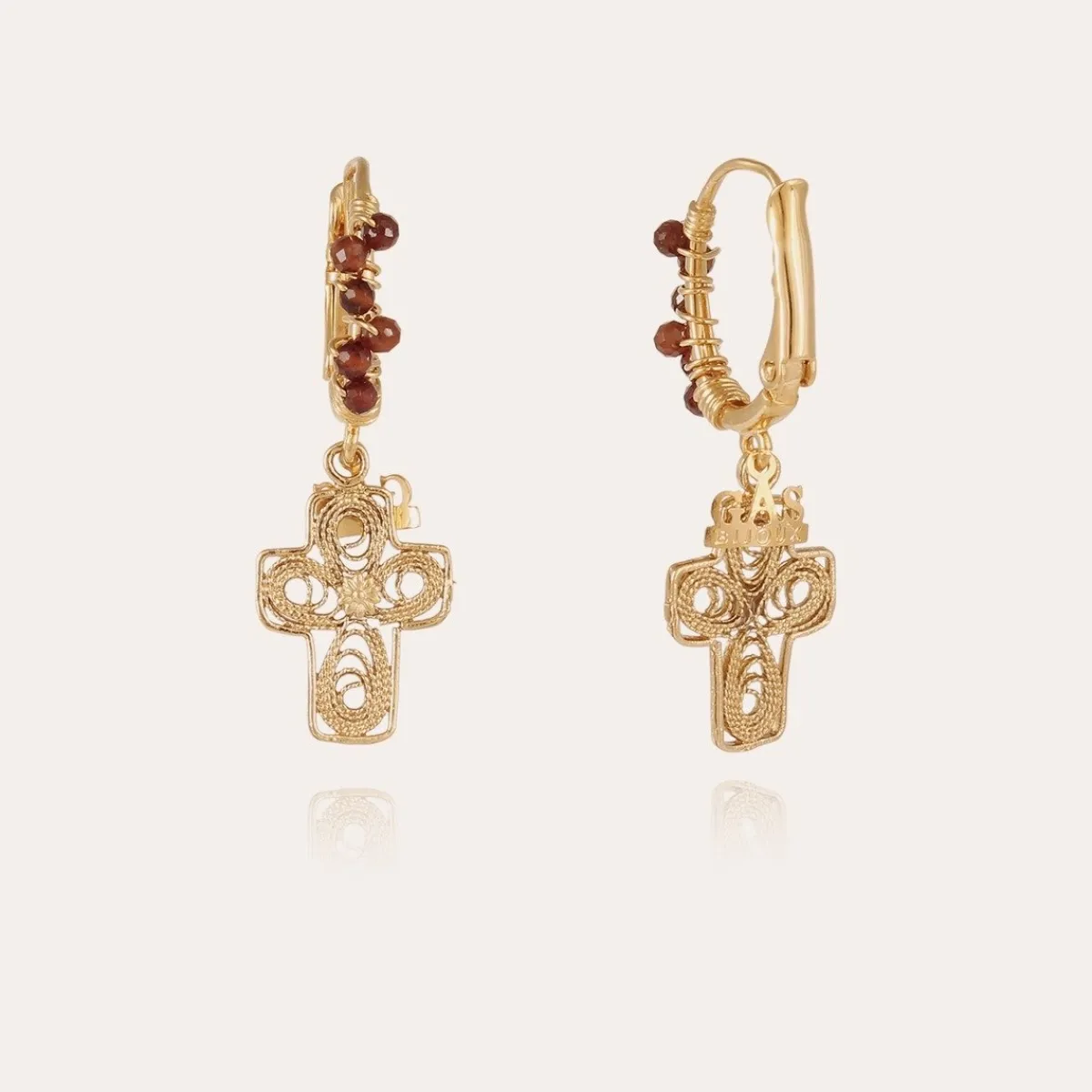 Best Gas Bijoux Tao Croix Yuca Bis earrings gold Brown