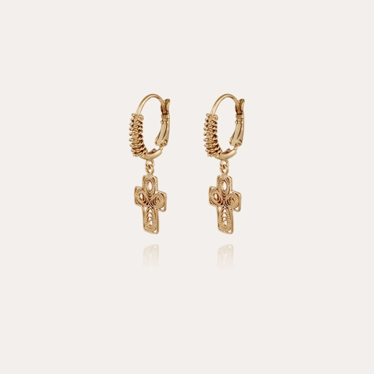 Shop Gas Bijoux Tao Croix Yuca earrings gold Golden